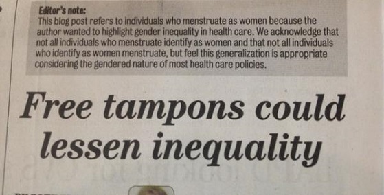 Why not free-range tampons?